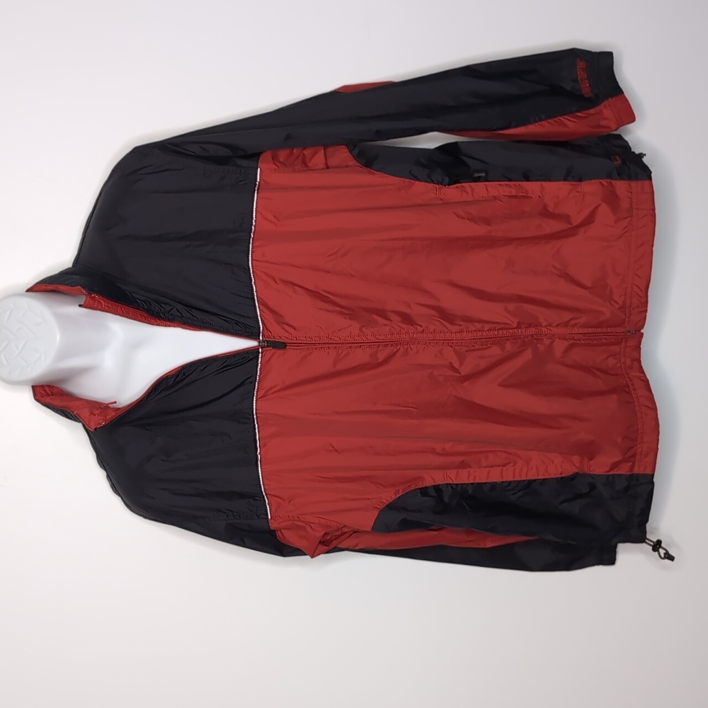 Vintage L.L.Bean Womens XLarge Red Gore Windstopper Nylon Hooded Jacket